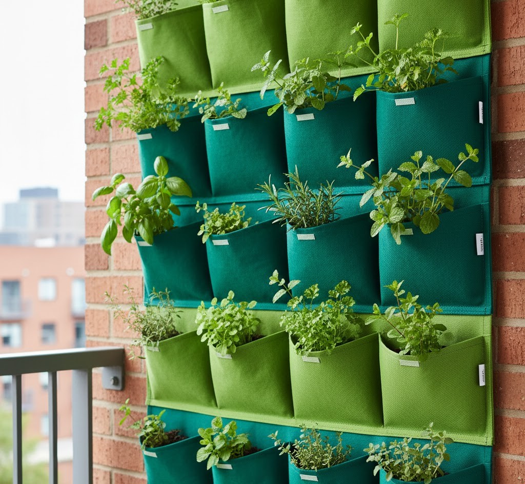 Pocket-style vertical garden