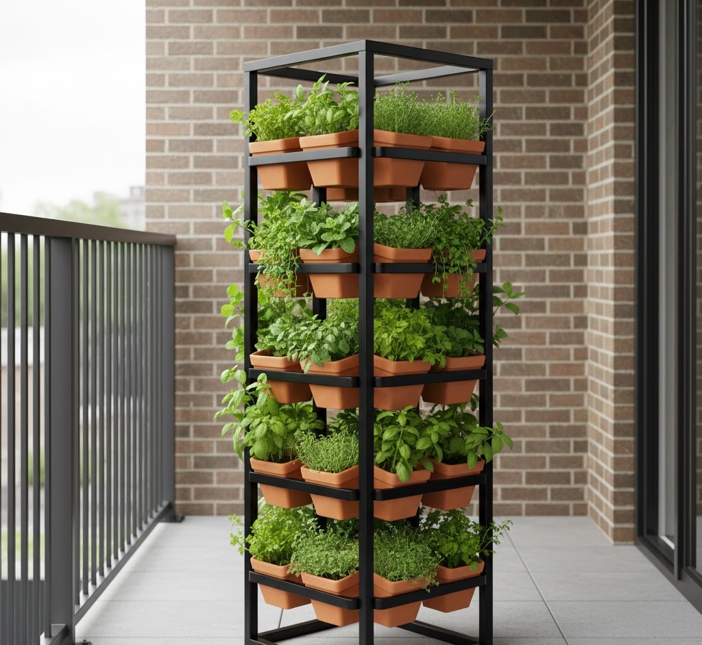 Tower vertical garden system
